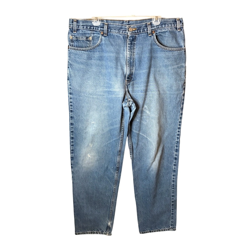 Vintage Levi 550 Relaxed Fit Jeans Mens 40x30.5 Blue Denim Tapered Grunge Ripped